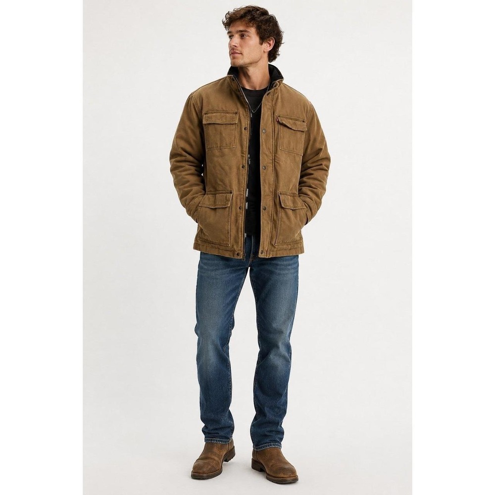 Levi's tan Work wear jacket Aztec Warm Liner (Small)
